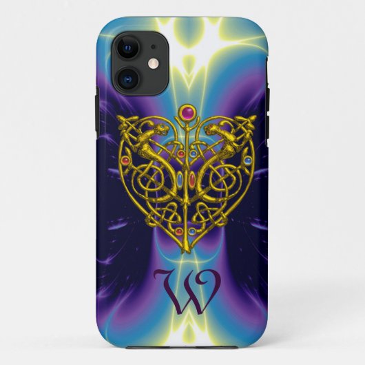 HYPER VALENTIJN MONOGRAM Pink Fuchsia Paars Case-Mate iPhone Case (Achterkant)