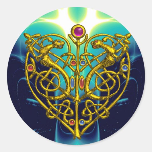 HYPER VALENTIJN Roze Fuchsia Paars Ronde Sticker (Voorkant)