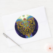 HYPER VALENTIJN Roze Fuchsia Paars Ronde Sticker (Envelop)