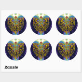 HYPER VALENTIJN Roze Fuchsia Paars Ronde Sticker (Vel)