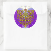 HYPER VALENTIJN Roze Fuchsia Paars Ronde Sticker (Tas)