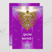 HYPER VALENTIJN roze paars Kaart (Voorkant / Achterkant)