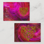 HYPER VALENTIJN, roze paars rood geel Visitekaartje (Voorkant / Achterkant)