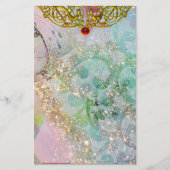 HYPER VALENTIJN / RUBY GOLD CELTIC HEART, blauw Briefpapier (Voorkant)