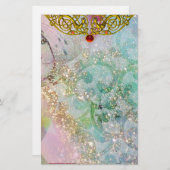 HYPER VALENTIJN / RUBY GOLD CELTIC HEART, blauw Briefpapier (Voorkant / Achterkant)