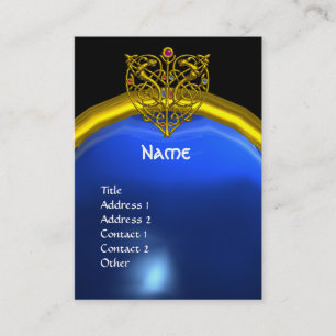 HYPER VALENTIJN SAPPHIRE MONOGRAM geel blauw Visitekaartje