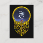 HYPER VALENTIJN TOPAZ MONOGRAM geel blauw Visitekaartje (Achterkant)