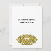 HYPER VALENTINE/ GOUDE KELTISCHE KNOOP HART Wit Kaart (Achterkant)