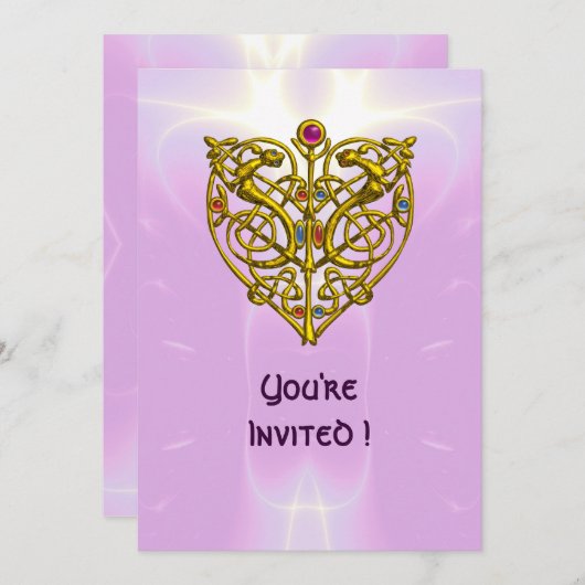 HYPER VALENTINE licht roze paars Kaart (Voorkant / Achterkant)