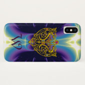 HYPER VALENTINE MONOGRAAM  Roze Fuchsia Paars Case-Mate iPhone Case (Achterkant (horizontaal))