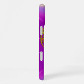 HYPER VALENTINE MONOGRAM Roze Fuchsia Paars iPhone Hoesje (Rechterkant)