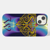 HYPER VALENTINE MONOGRAM Roze Fuchsia Paars iPhone Hoesje (Achterkant horizontaal)