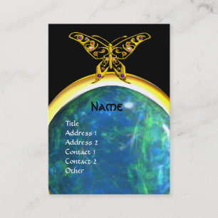 HYPER VLINDER MONOGRAM opaalgeel zwart blauw Visitekaartje