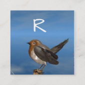 HYPER VOGELS/ROBINEBROOST MONOGRAM VIERKANTE VISITEKAARTJE (Achterkant)