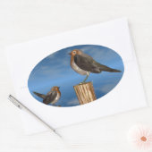HYPER VOGELS/ROBINEBROOST OVALE STICKER (Envelop)