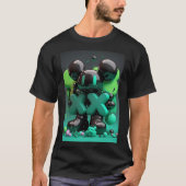 Hyperbeast Kaws Metal Print Design T-shirt (Voorkant)