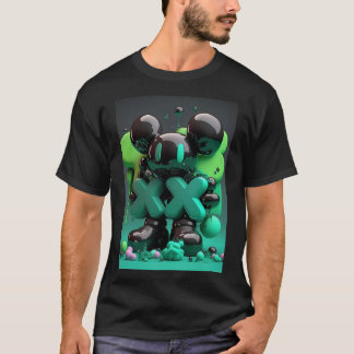 Hyperbeast Kaws Metal Print Design T-shirt