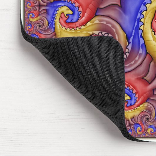 Hyperbolische dinosaurusvormgeving muismat (Hoek)