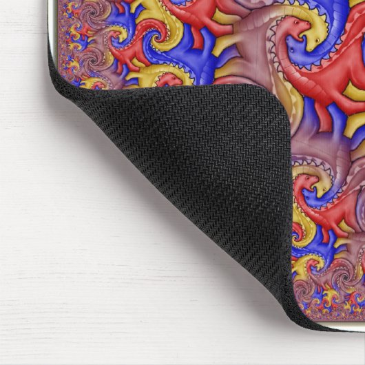 Hyperbolische dinosaurusvormgeving muismat (Hoek)