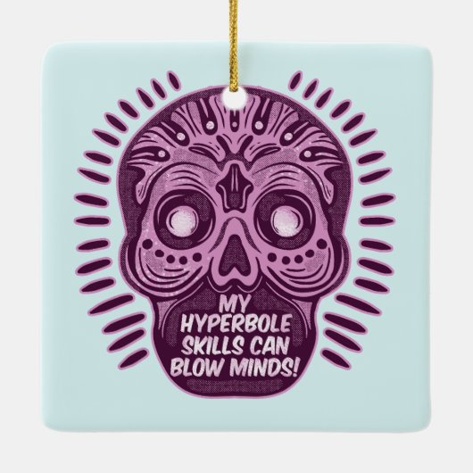 Hyperbool Grappig ENGELS TAAL Keramisch Ornament (Achterkant)