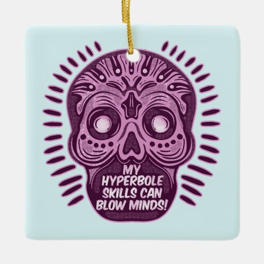 Hyperbool Grappig ENGELS TAAL Keramisch Ornament (Voorkant)