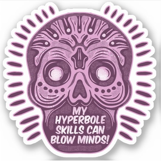 Hyperbool Grappig ENGELS TAAL Sticker (Voorkant)