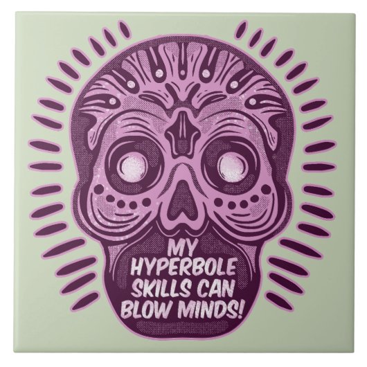 Hyperbool Grappig ENGELS TAAL Tegeltje (Voorkant)