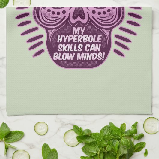 Hyperbool Grappig ENGELS TAAL Theedoek (Gevouwen)