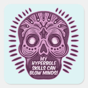 Hyperbool Grappig ENGELS TAAL Vierkante Sticker