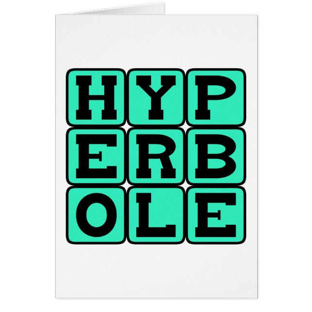 Hyperbool, Grove Overdrijving (Voorkant)