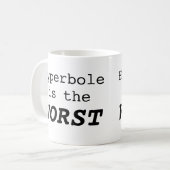 Hyperbool is het ergst koffiemok (Voorkant links)