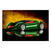 Hypercar conceptontwerp perfect poster (Voorkant)