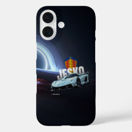 Hypercar in de Leegte – Surrealistische Supercar & iPhone 16 Hoesje
