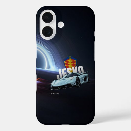 Hypercar in de Leegte – Surrealistische Supercar & Case-Mate iPhone Case (Achterkant)