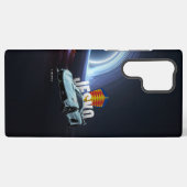 Hypercar zwevend boven zwart gat  samsung galaxy hoesje (Achterkant horizontaal)