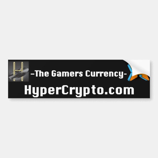 HyperCrypto.com Bumpersticker 11"x3" Legit Vinyl (Voorkant)