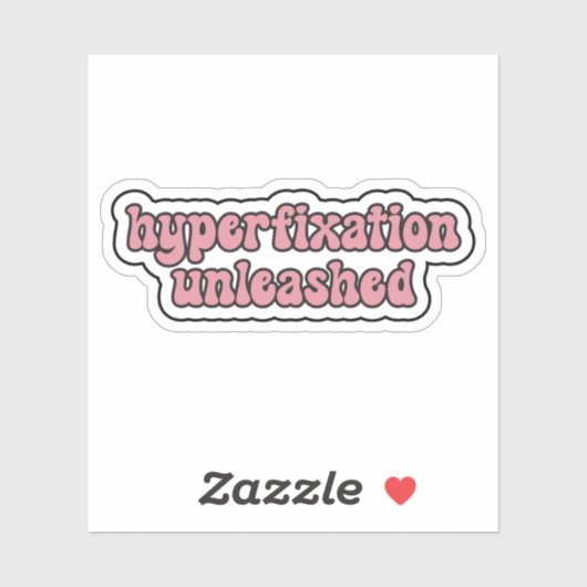 hyperfixatie ontketende Pink Neurodiversity Sticker (Vel)