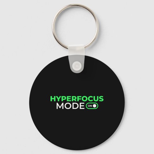 Hyperfocus Modus Aan Funge Aandachtstekort Hyperac Sleutelhanger (Voorkant)