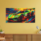 hypergestileerde raceauto canvas afdruk (Insitu (Woonkamer))