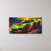 hypergestileerde raceauto canvas afdruk (Voorkant)