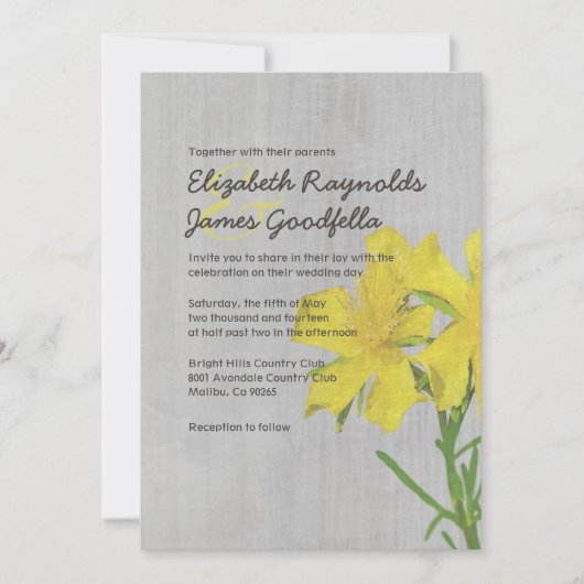 Hypericum Wedding Invitaties Kaart (Voorkant)