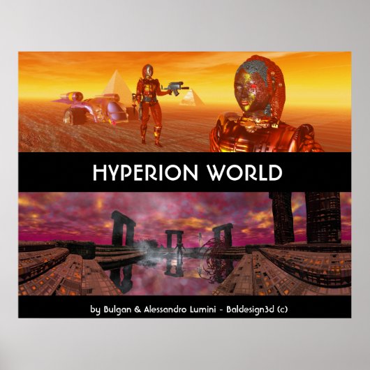 HYPERION WERELD SCIENCEFICTION Wetenschap fictie Poster (Voorkant)