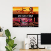 HYPERION WERELD SCIENCEFICTION Wetenschap fictie Poster (Thuiskantoor)