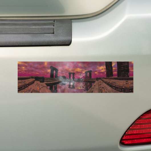 HYPERION WERELD - Watertempel Bumpersticker (Op auto)
