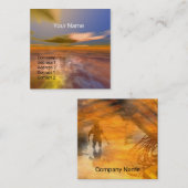 HYPERION WORLD ALIEN LANDSCAPE Science Fiction Vierkante Visitekaartje (Voorkant / Achterkant)