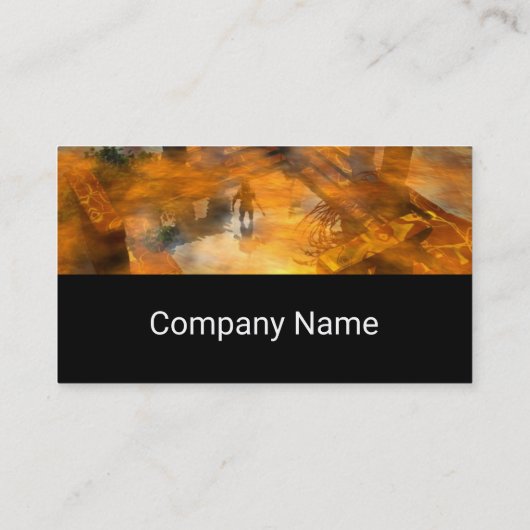 HYPERION WORLD ALIEN LANDSCAPE Science Fiction Visitekaartje (Achterkant)