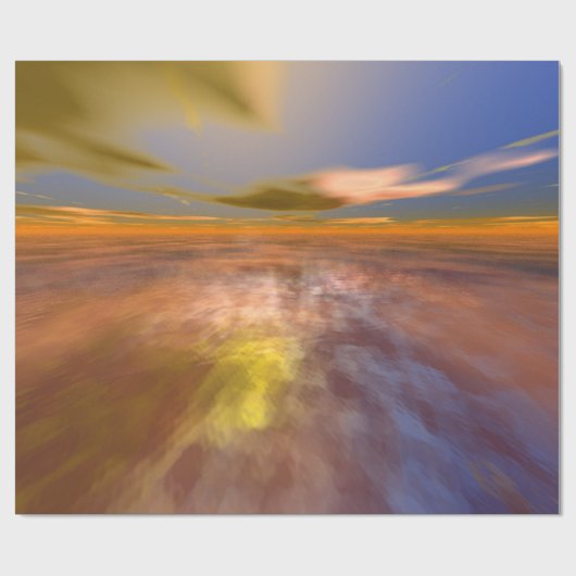 HYPERION WORLD, ALIEN SEASCAPE SKY, CLOUDS Sci-Fi Cadeaupapier (Vlak)