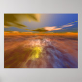 HYPERION WORLD, ALIEN SEASCAPE SKY, CLOUDS Sci-Fi Poster (Voorkant)