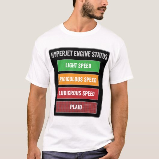 hyperjet motorstatus belachelijk snelle pleister t-shirt (Voorkant)