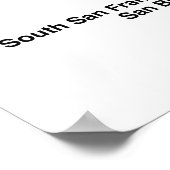 Hyperlineaire kaart BART (wit, geen label) Poster (Hoek)